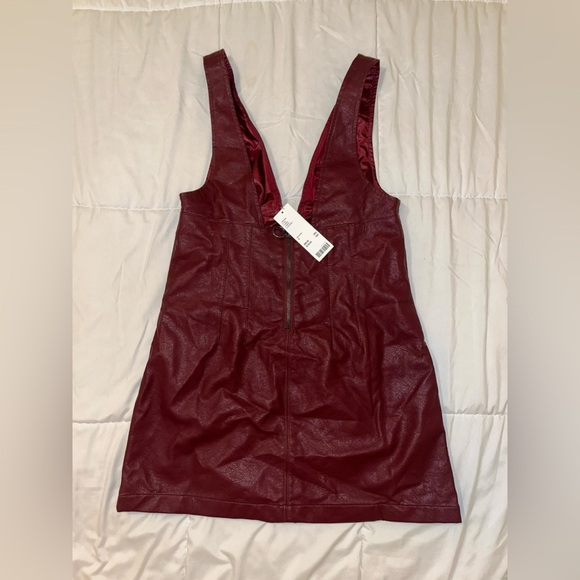 Urban Outfitters Limelight Faux Leather Mini Shift Dress - Picture 7 of 10